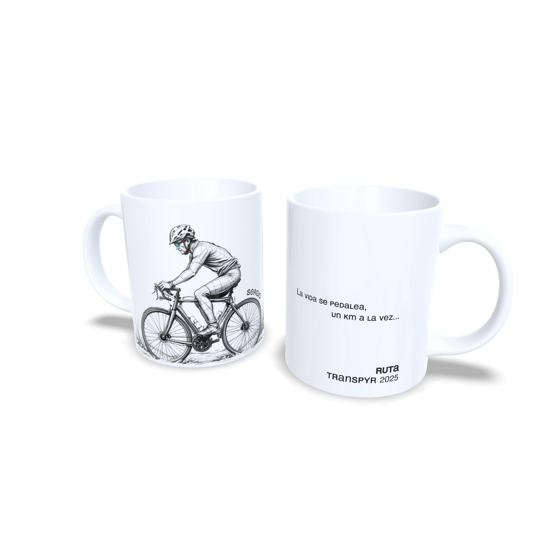 Taza personalizada regalo para ciclistas en recuerdo de sus rutas en bicicleta - 6