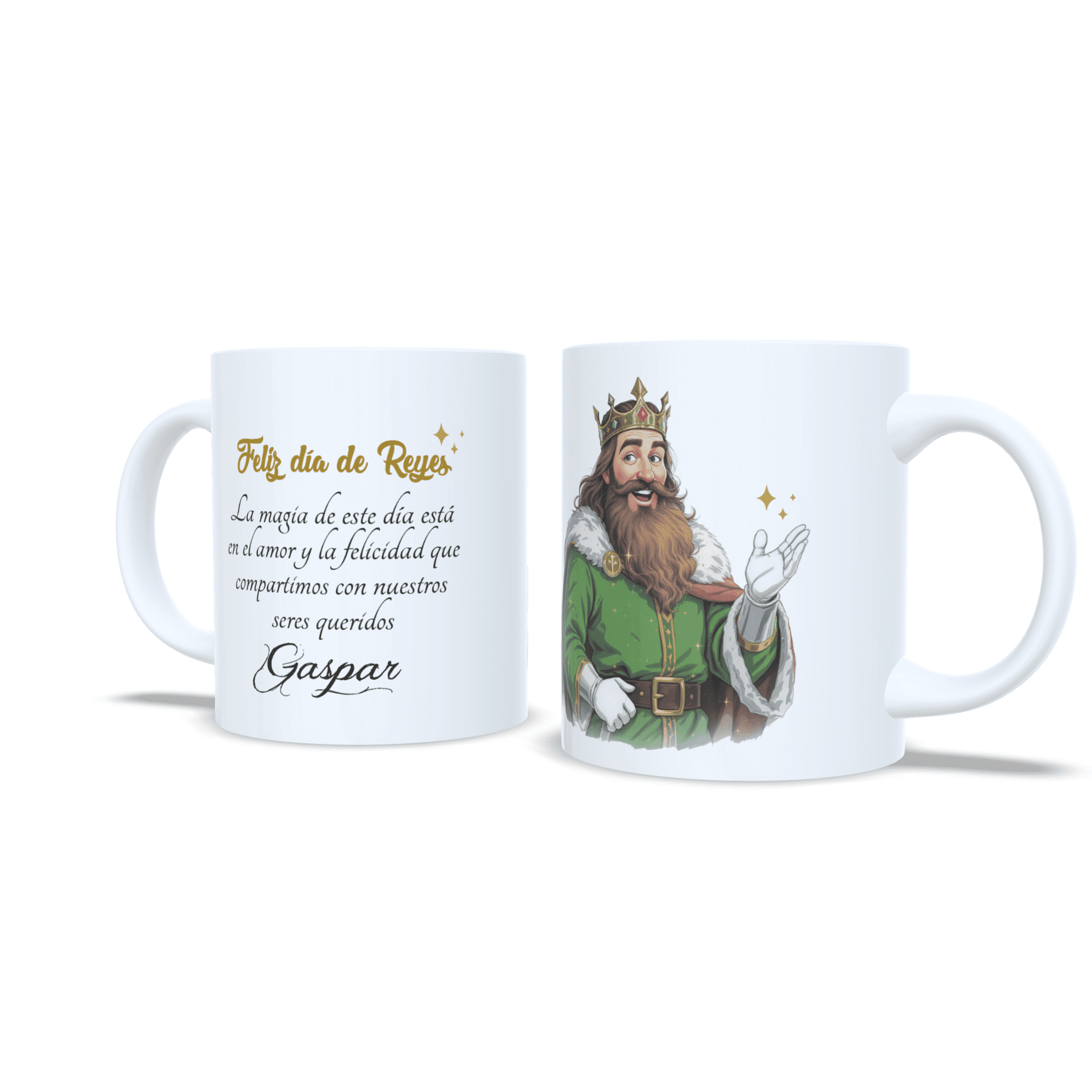 Taza personalizada regalo Rey Gaspar con carta o mensaje reyes magos navidad - 4