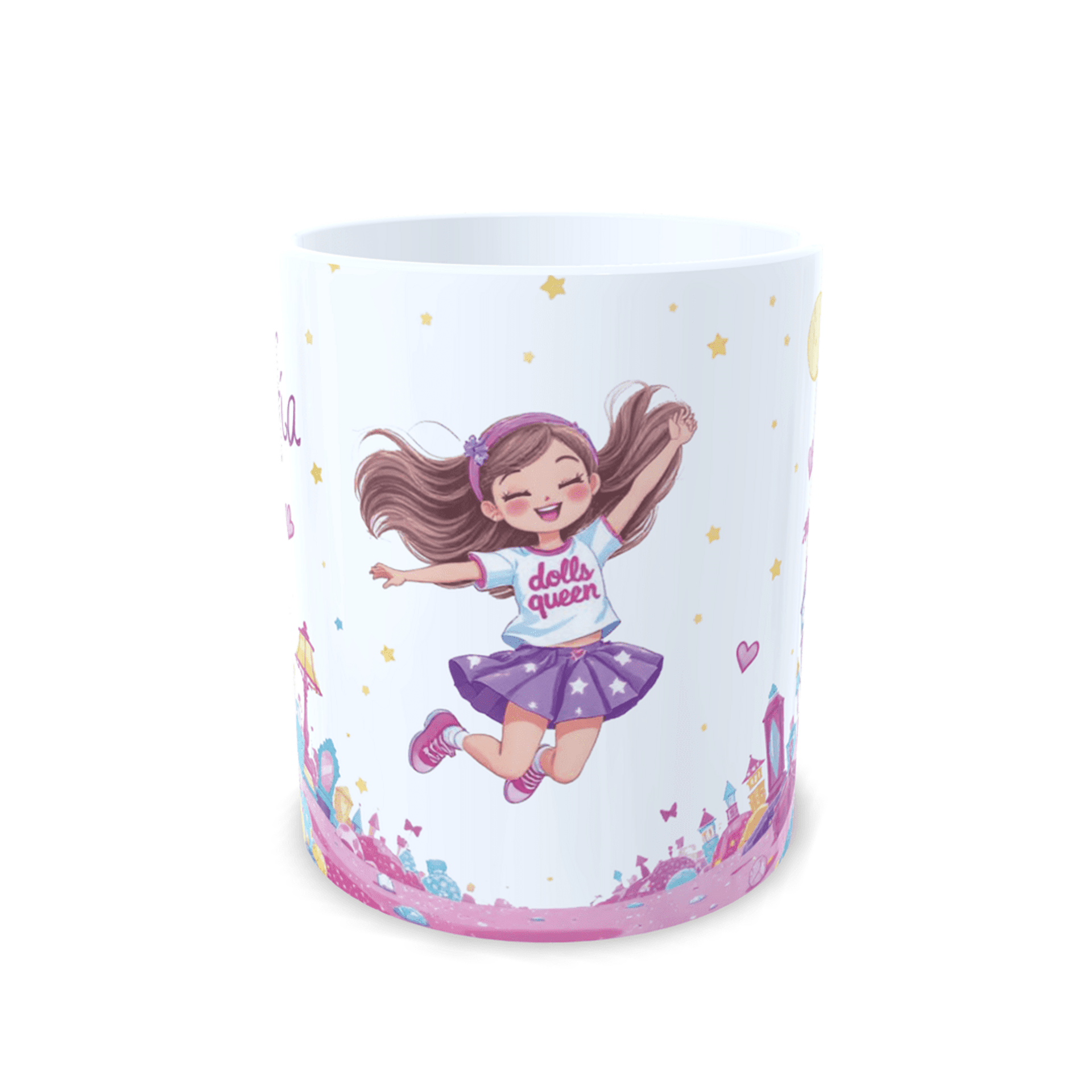 Taza personalizada Inspiración Muñecas Barbie mundo mágico "Dolls Queen" regalo - 4