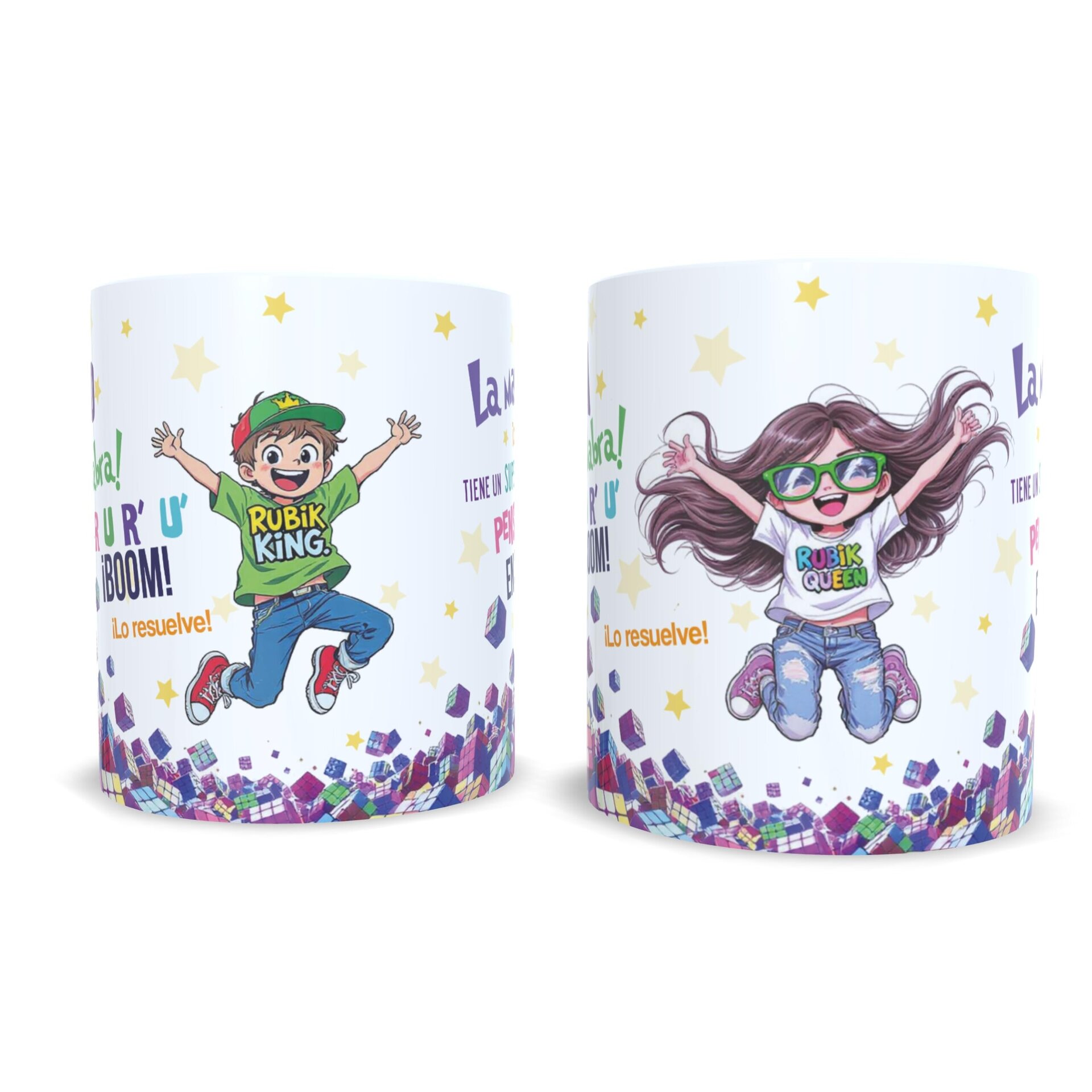 Taza personalizada regalo niña cubo de Rubik juego especial cumpleaños original - 8