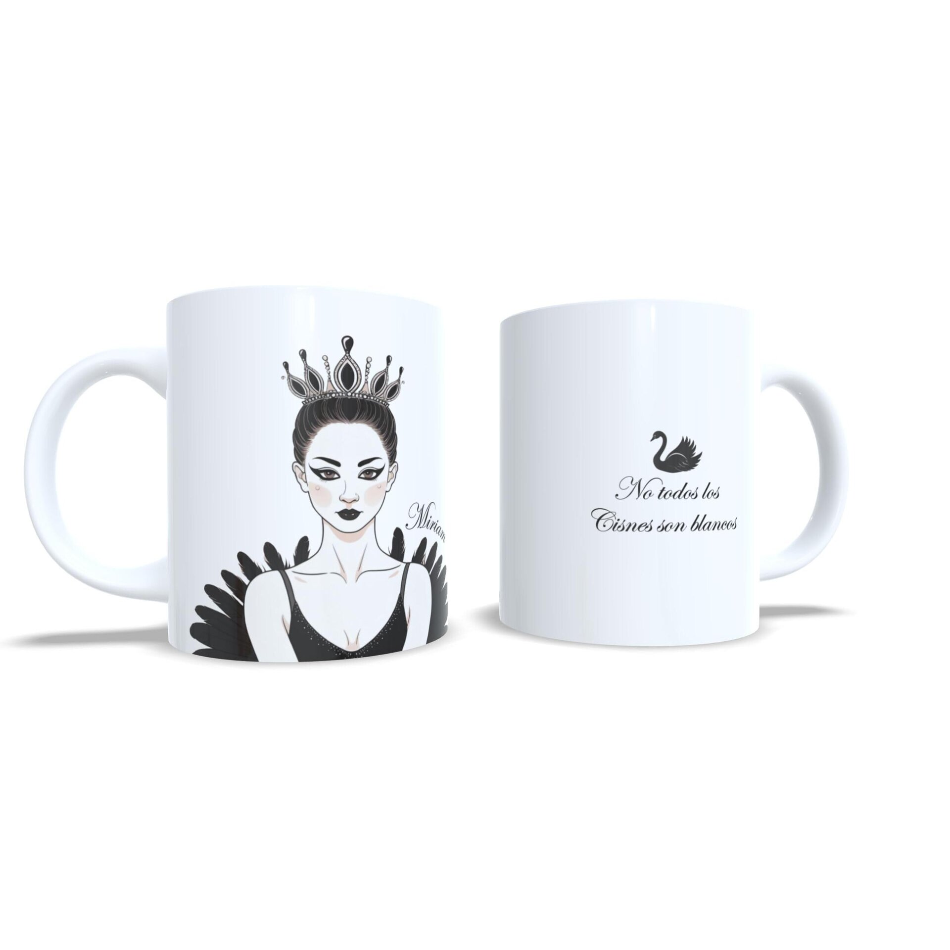 Cisne negro lago de los cisnes - Taza ballet personalizada - 4