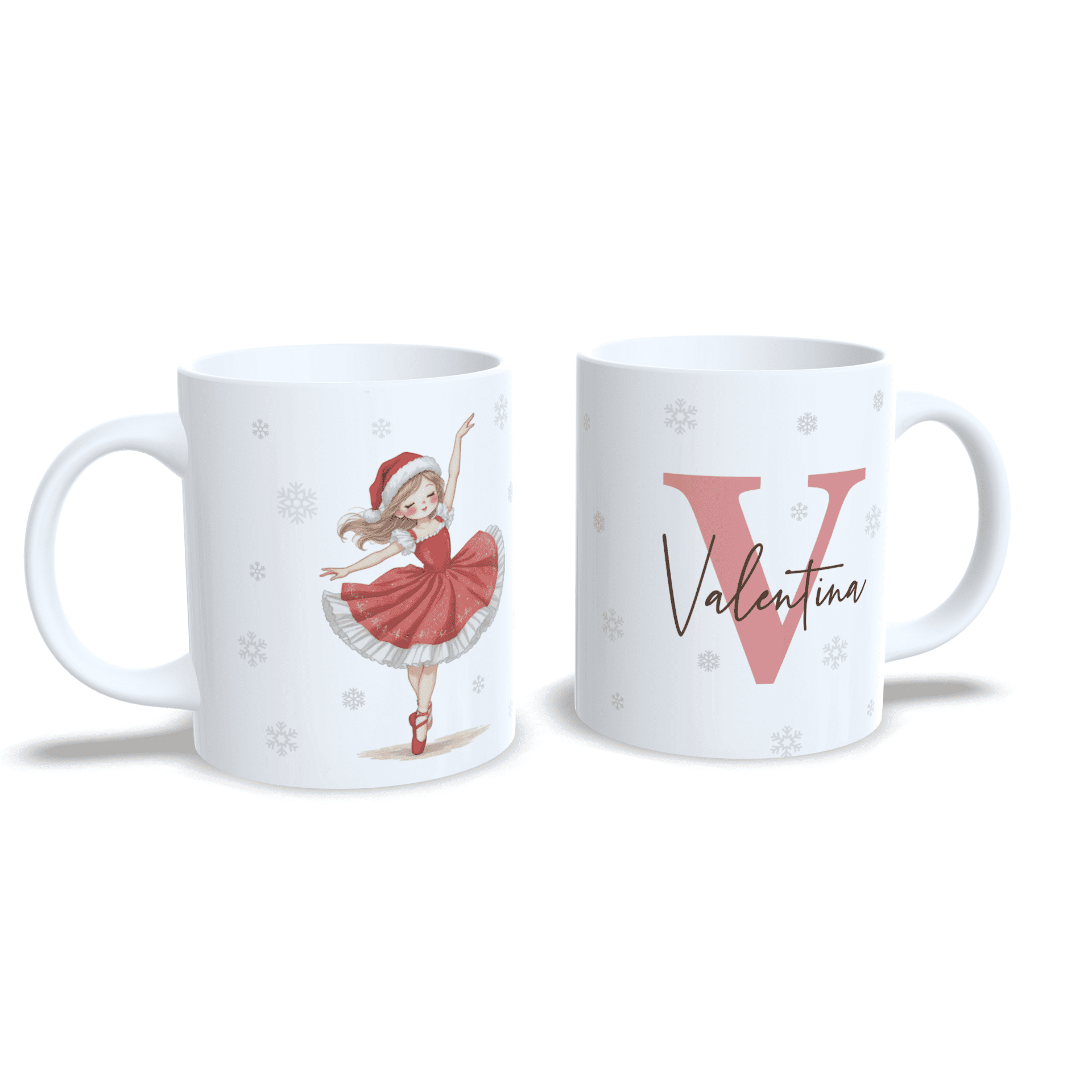 Taza personalizada regalo Bailarina Ballet navidad navideña nombre e inicial - 4
