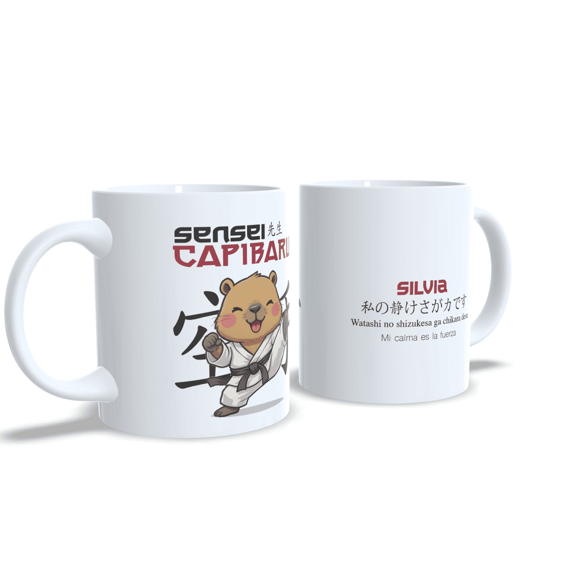 Taza personalizada Capibara sensei capibaru karate karateka Enna Blues - 6