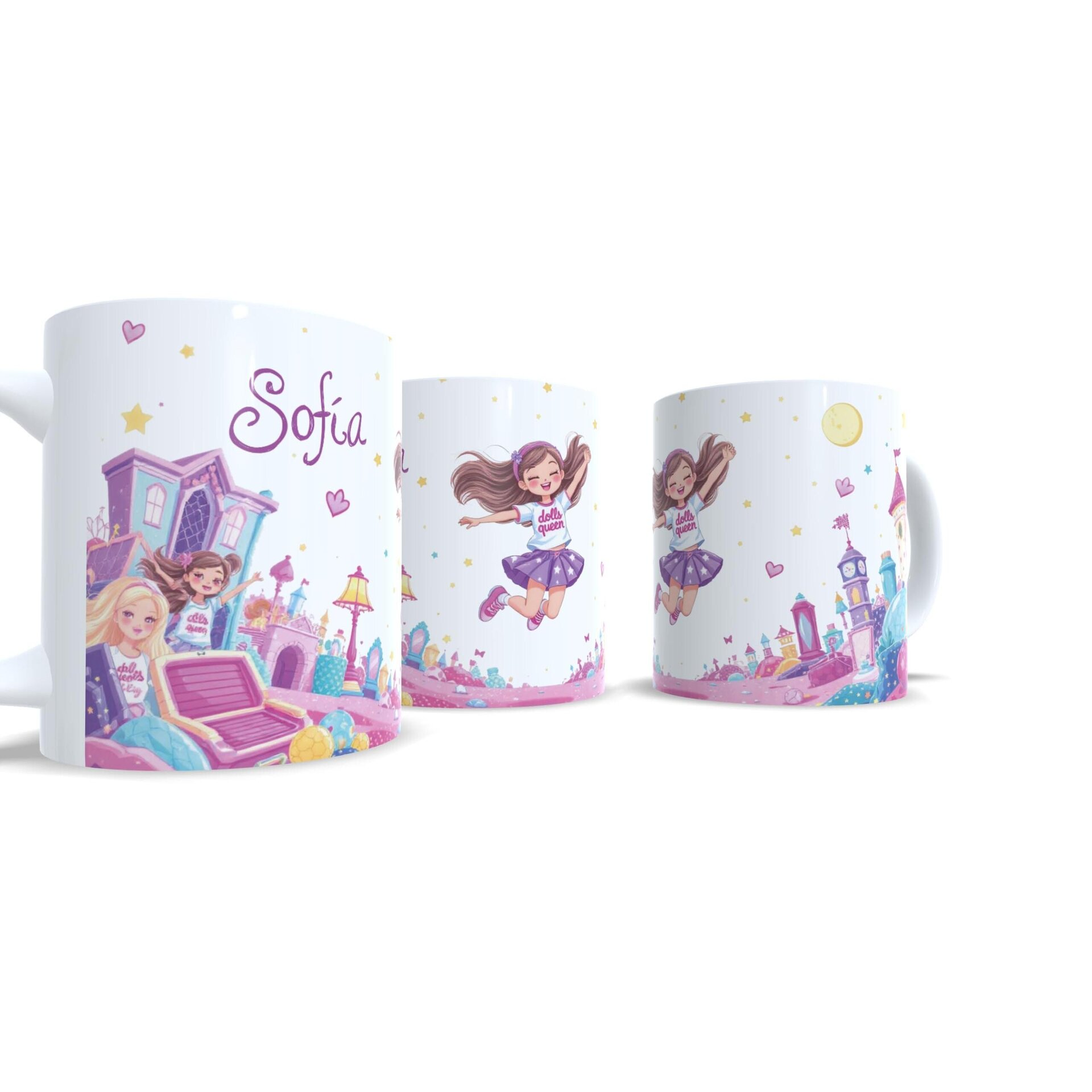 Taza personalizada Inspiración Muñecas Barbie mundo mágico "Dolls Queen" regalo - 7