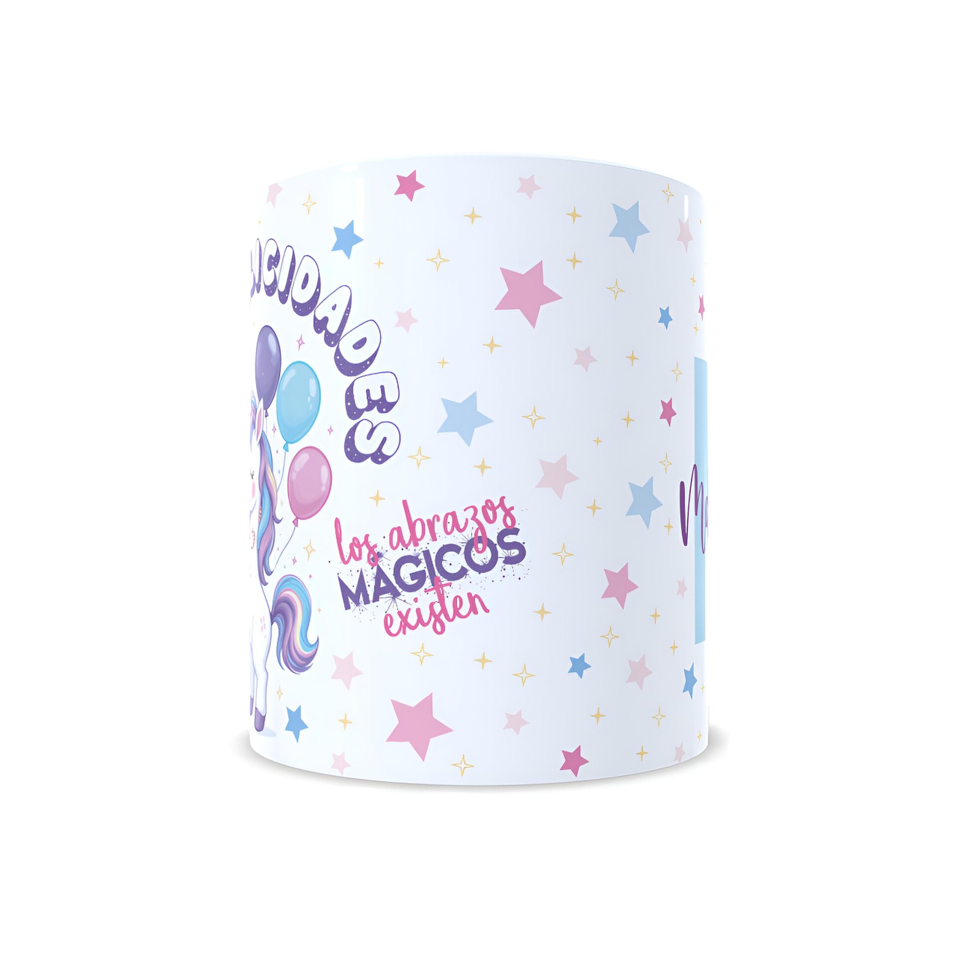 Taza personalizada niña cumpleaños unicornio abrazo regalo nombre Enna Blues - 3