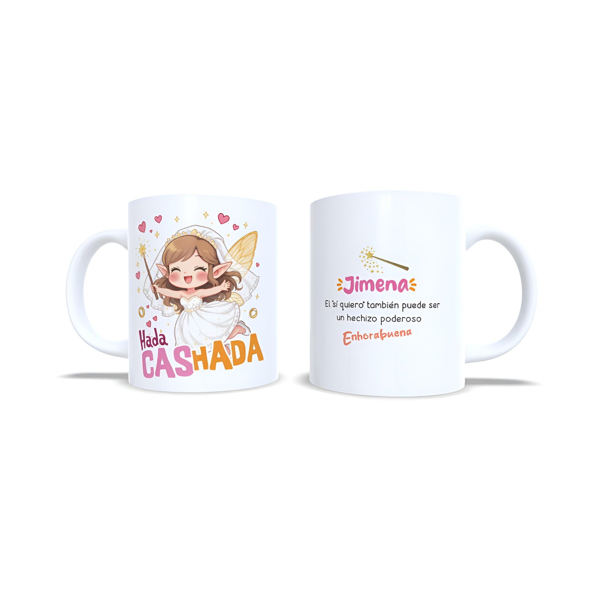 Taza personalizada hada casada ideal para futura novia boda despedida soltera - 4