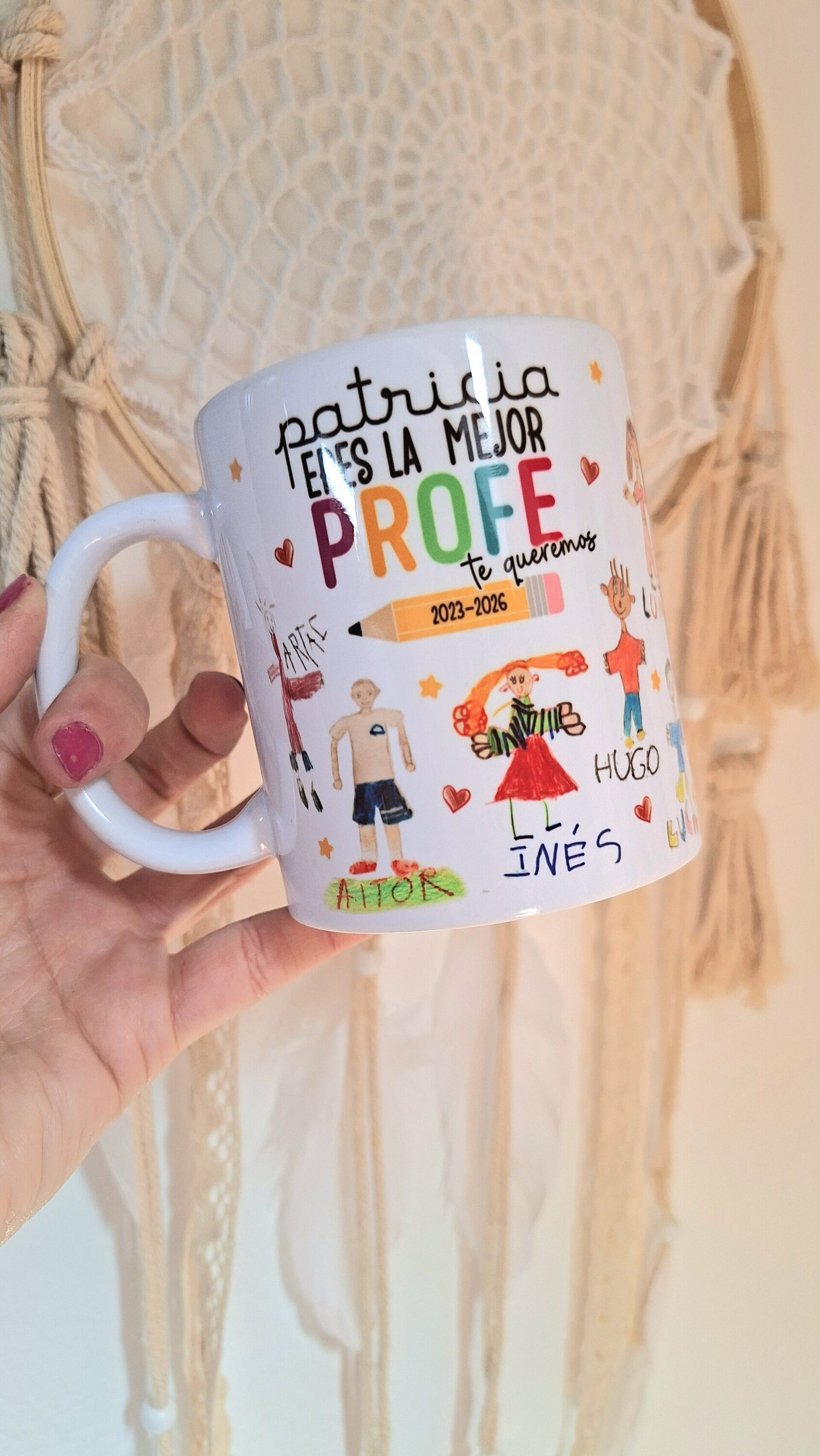 Taza Personalizada Profe con dibujos alumnos - 2