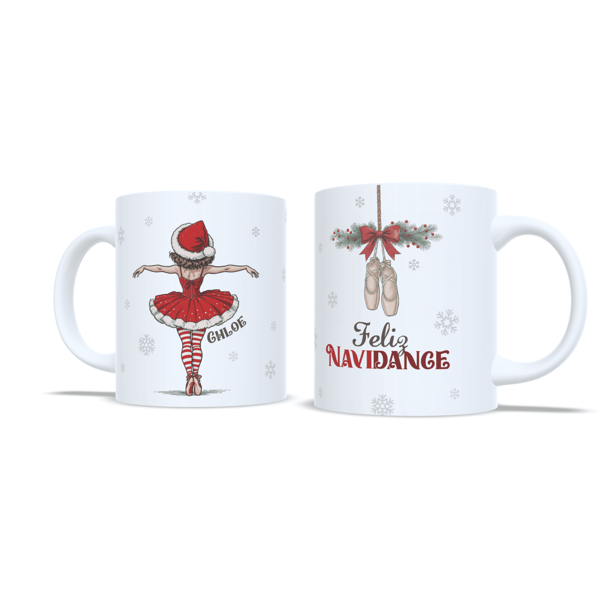 Taza personalizada regalo Bailarina Ballet navidad navideña Feliz Navidance - 5