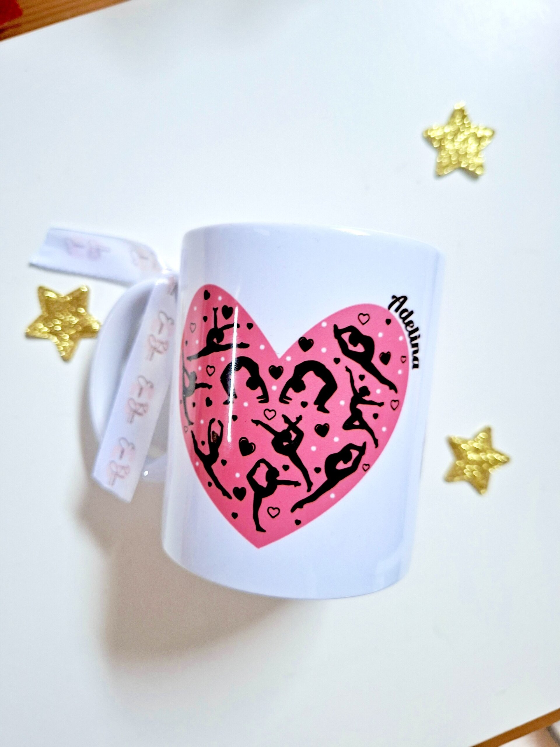 Taza personalizada Gimnasia Rítmica Love Siluetas Gimnastas Enna Blues - 2