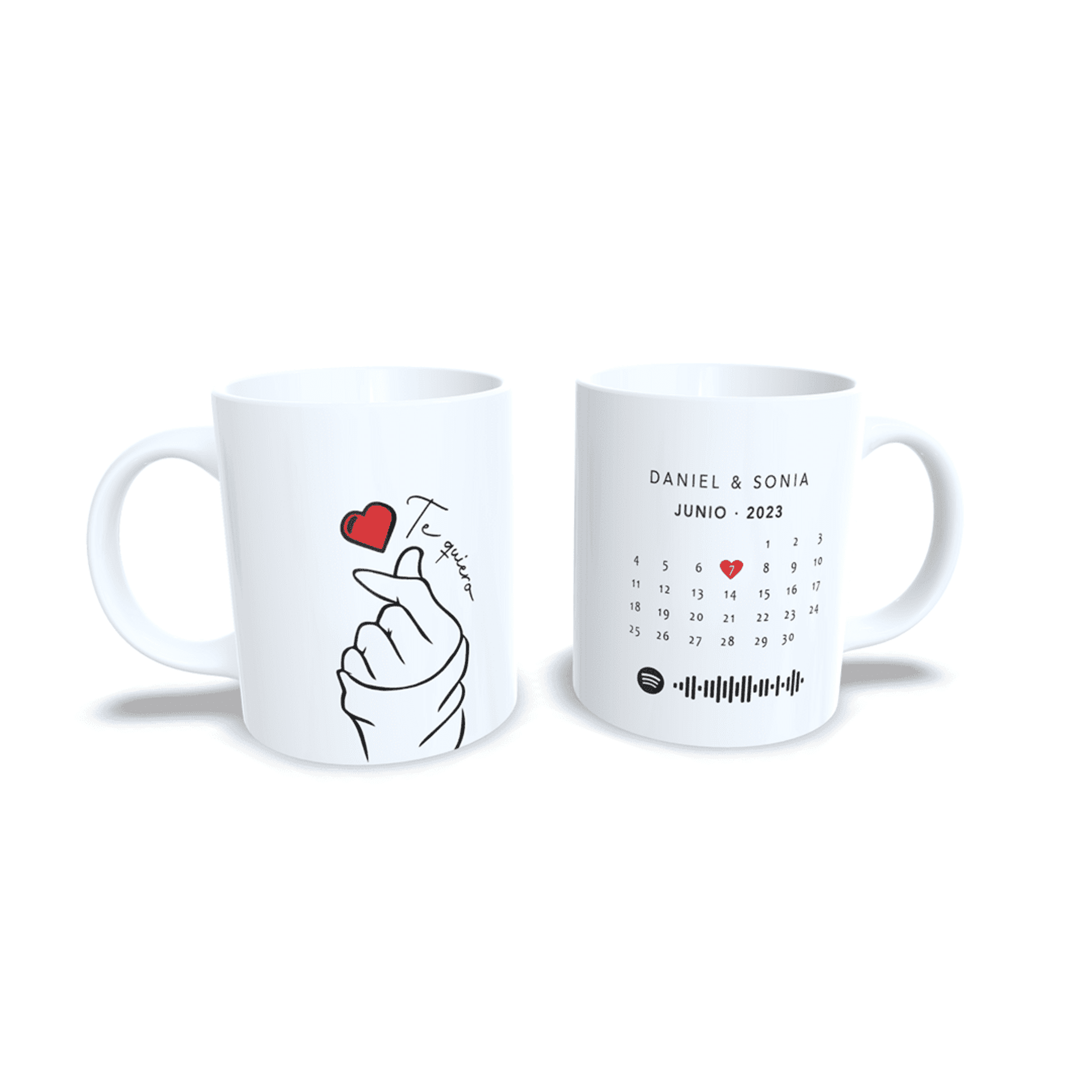 Taza personalizada para parejas aniversario san Valentin regalo aesthetic Korean - 6