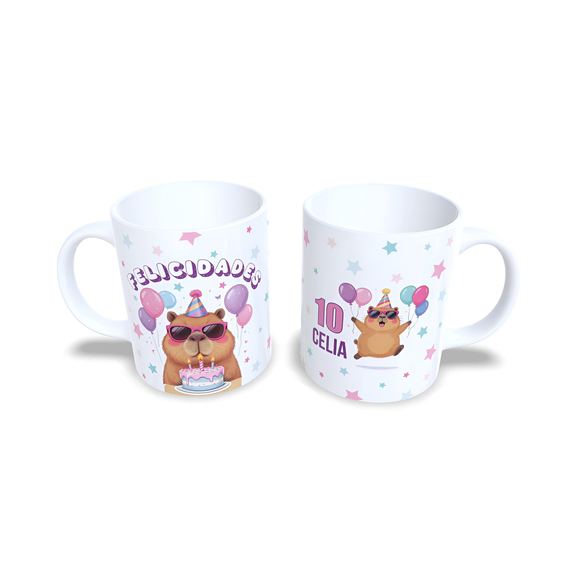 Taza personalizada feliz cumpleaños felicitación capibara regalo fiesta - 3